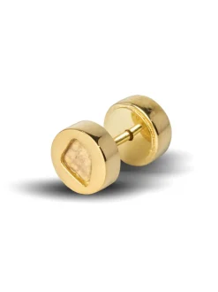 Jewelry | Jewelry>PARTS OF FOUR Tiny Stud Earring (0.1 CT, Diamond Slab, YGA+DIA)