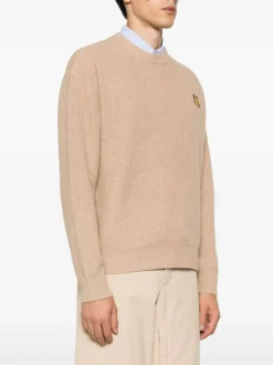 Knitwear>MAISON KITSUNE Tonal Fox Head Patch Comfort Ribbed Jumper