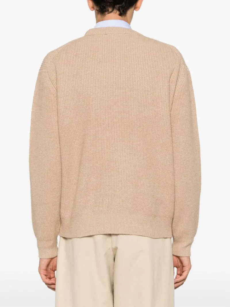 Knitwear>MAISON KITSUNE Tonal Fox Head Patch Comfort Ribbed Jumper