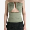 Tops>RICK OWENS Top Jersey Prong Bustier