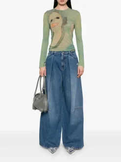 Jeans>JEAN PAUL GAULTIER Topstitched Detail Denim