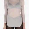 T-shirts>ANN DEMEULEMEESTER Trina Three-Quarter Sleeve Slim T