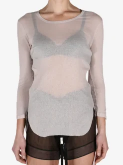 T-shirts>ANN DEMEULEMEESTER Trina Three-Quarter Sleeve Slim T