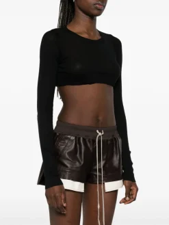 T-shirts>RICK OWENS T-shirt Ls Crop