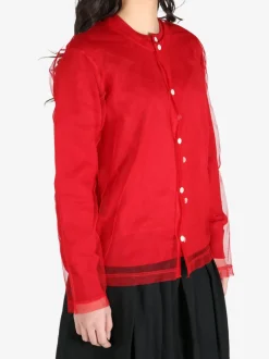 Shirts>COMME DES GARCONS Tulle Layered Button Up Blouse