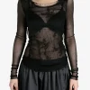 T-shirts>MARC LE BIHAN Tulle Tournant Dentelle Epaisse T-Shirt