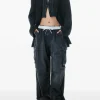 Pants>ALEXANDER WANG Turned Down Elastic Cargo Pant