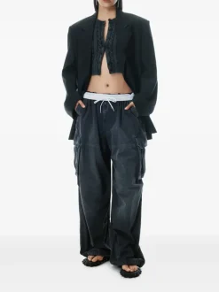 Pants>ALEXANDER WANG Turned Down Elastic Cargo Pant