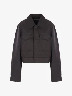 Jackets & Coats>LEMAIRE Two Pocket Cropped Jacket