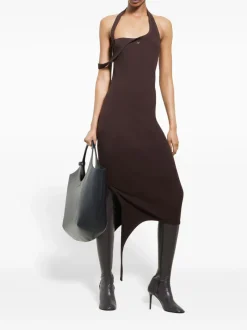 Dresses>COURRÈGES Undressed Rib Knit Long Dress