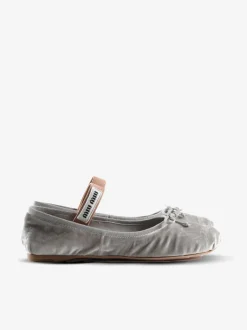 Flats>MIU MIU Velvet Ballerinas