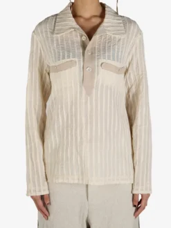 Shirts>COMMUNS Vintage Striped Long Sleeve Shirt