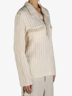 Shirts>COMMUNS Vintage Striped Long Sleeve Shirt