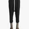 Pants>RICK OWENS Viscose Drawstring Cropped Pants