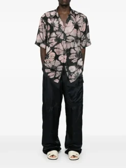 Pants>DRIES VAN NOTEN Viscose Drawstring Pants
