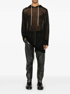 Sweats & Hoodies>RICK OWENS Viscose Hoodie
