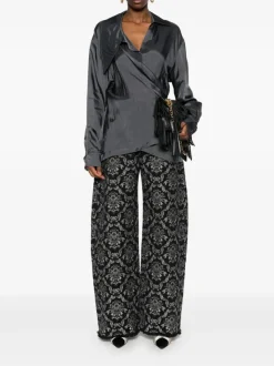 Shirts>DRIES VAN NOTEN Viscose Tied Blouse