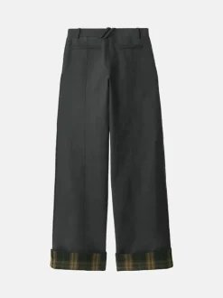 Pants>BURBERRY W. Check Lining Trousers