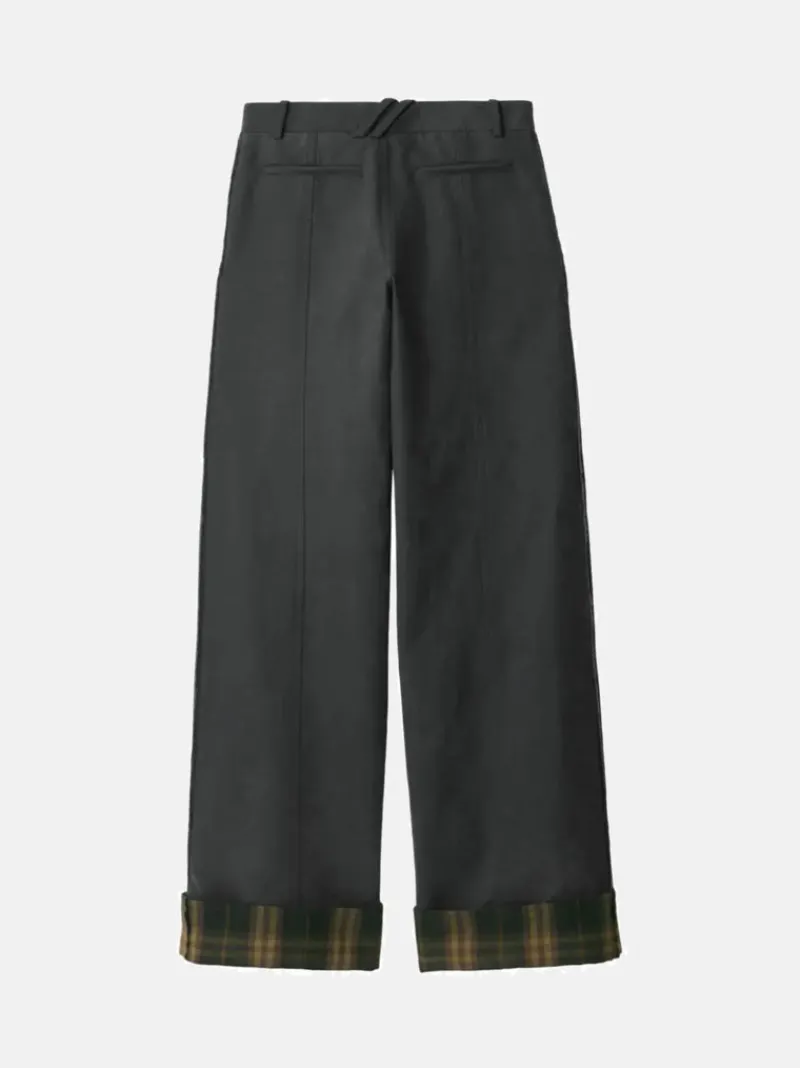 Pants>BURBERRY W. Check Lining Trousers