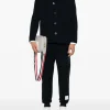 Pants>THOM BROWNE W/ Seamed In 4 Bar Stripe Sweatpants