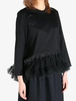 Tops>COMME DES GARCONS NOIR Waist Tulled Accent LS Top