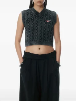Tops>alexanderwang.t Wang Sport Embroidery V-Neck Vest