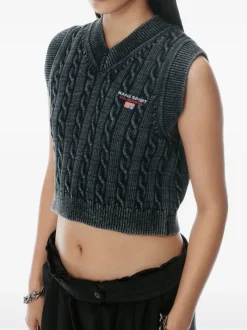 Tops>alexanderwang.t Wang Sport Embroidery V-Neck Vest