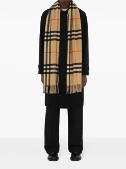 Scarves | Scarves>BURBERRY Washed Giant Check Scarf