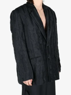 Jackets & Coats>LOUIS GABRIEL NOUCHI Wavy Jacquard Oversized Jacket