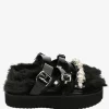 Sandals>SIMONE ROCHA W/Emb Faux Fur Multi-Strap Platform Sandal