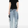 T-shirts>OFF-WHITE WHITE - Women Off Stamp Rib Basic Tee