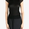 Tops>AMOMENTO Wholegarment Cap Sleeve Knit Top