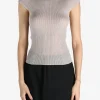 Tops>AMOMENTO Wholegarment Cap Sleeve Knit Top