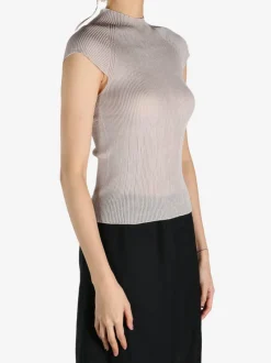 Tops>AMOMENTO Wholegarment Cap Sleeve Knit Top