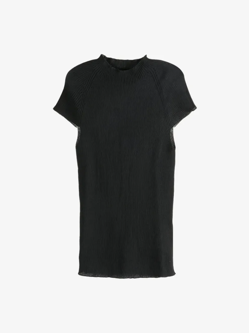 Tops>AMOMENTO Wholegarment Cap Sleeve Knit Top