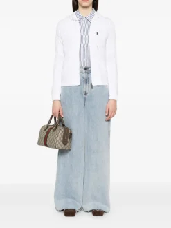 Shirts>POLO RALPH LAUREN Wide Cropped Striped Linen Shirt