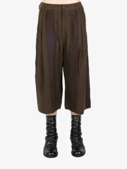 Pants>ZIGGY CHEN Wide Leg Cropped Trousers