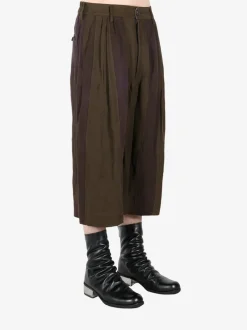 Pants>ZIGGY CHEN Wide Leg Cropped Trousers
