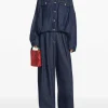 Jeans>DRIES VAN NOTEN Wide Pleated Jeans