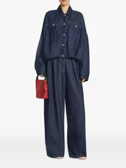 Jeans>DRIES VAN NOTEN Wide Pleated Jeans