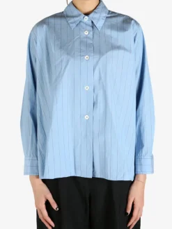 Shirts>MARGARET HOWELL Wide Stripe Swing Shirt