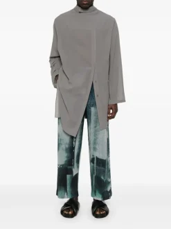 Pants>HOMME PLISSE ISSEY MIYAKE Wind Walk Abstract Art Pant