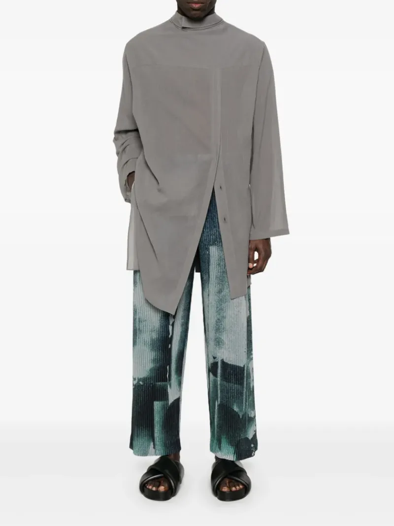 Pants>HOMME PLISSE ISSEY MIYAKE Wind Walk Abstract Art Pant
