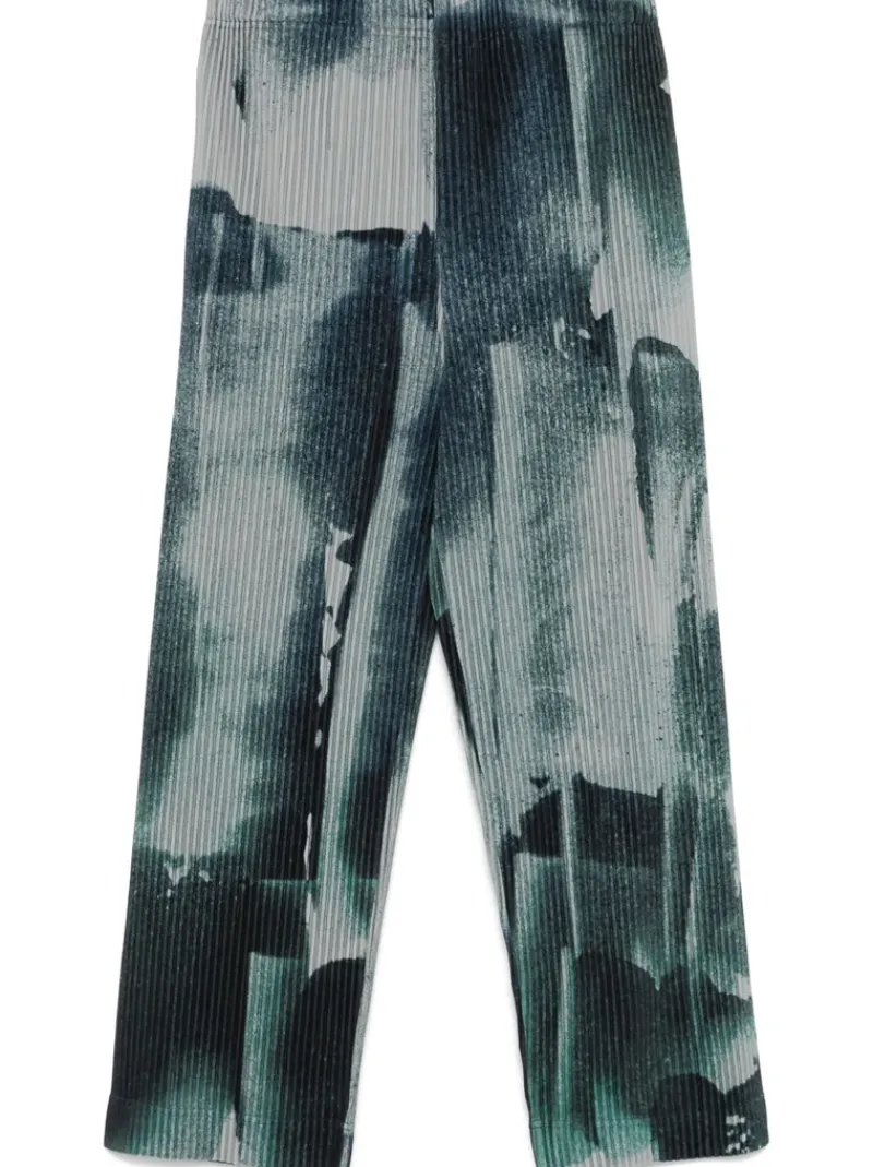 Pants>HOMME PLISSE ISSEY MIYAKE Wind Walk Abstract Art Pant