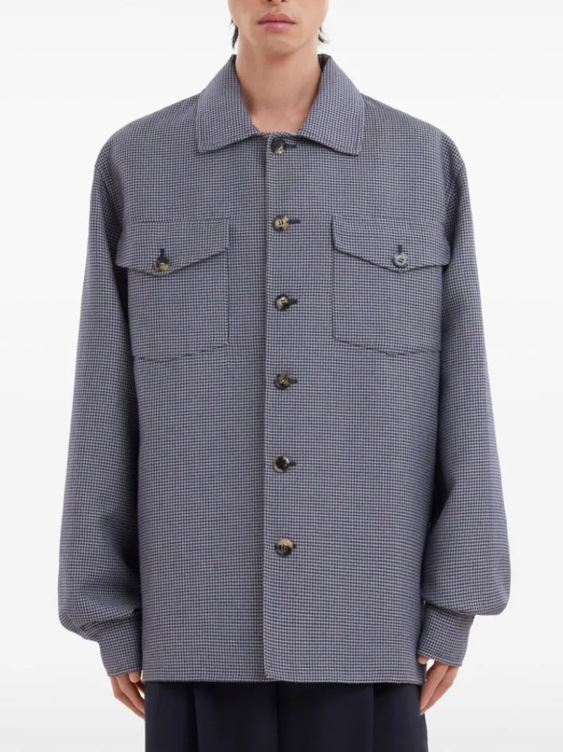 Shirts>MARNI With Cropped Hem Organic Poplin Shirt