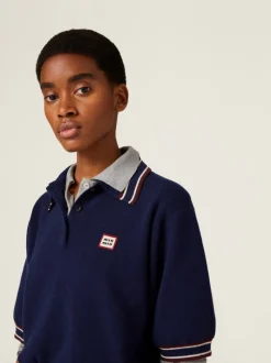 Knitwear>MIU MIU Wool And Cashmere Polo Sweater