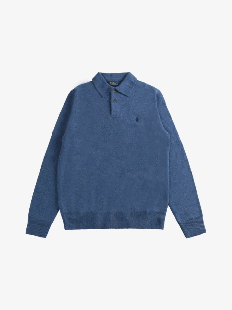 Shirts>POLO RALPH LAUREN Wool Blend Long Sleeve Polo