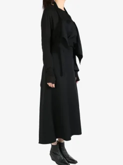 Dresses>Y'S Wool Gabardine Apron Dress