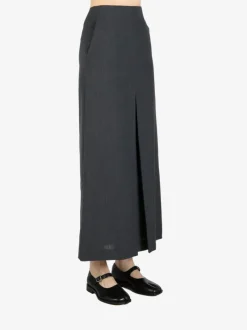 Skirts>AURALEE Wool Kid Mohair Hop Sack Slit Skirt