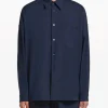 Shirts>MARNI Wool Long Sleeve Shirt w Pocket